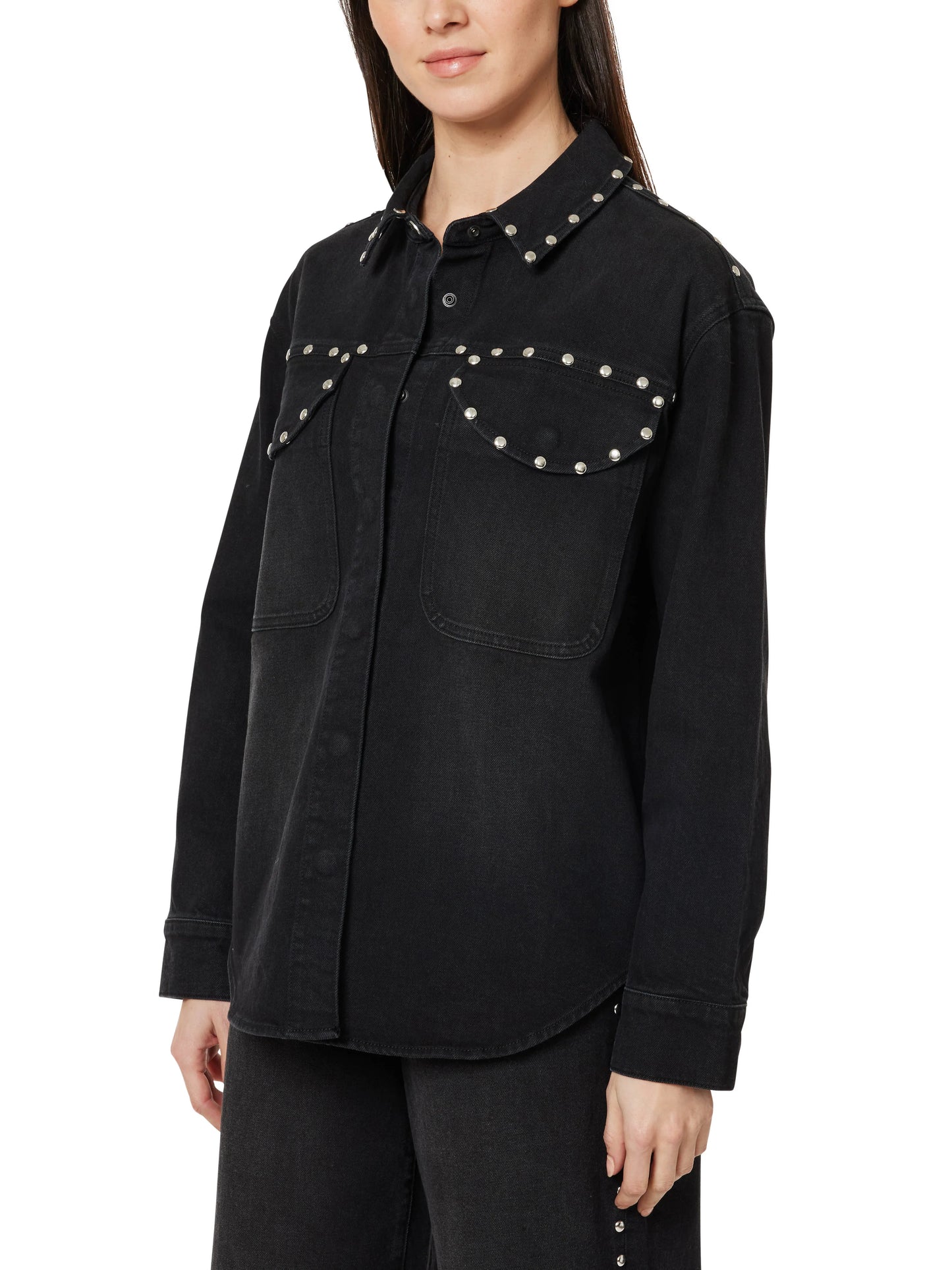 Denim Black Jacket Studs