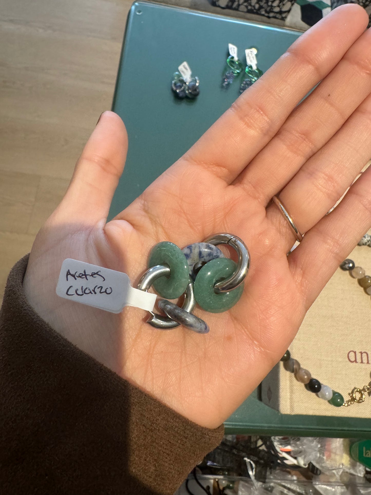 Aretes Doble Cuarzo