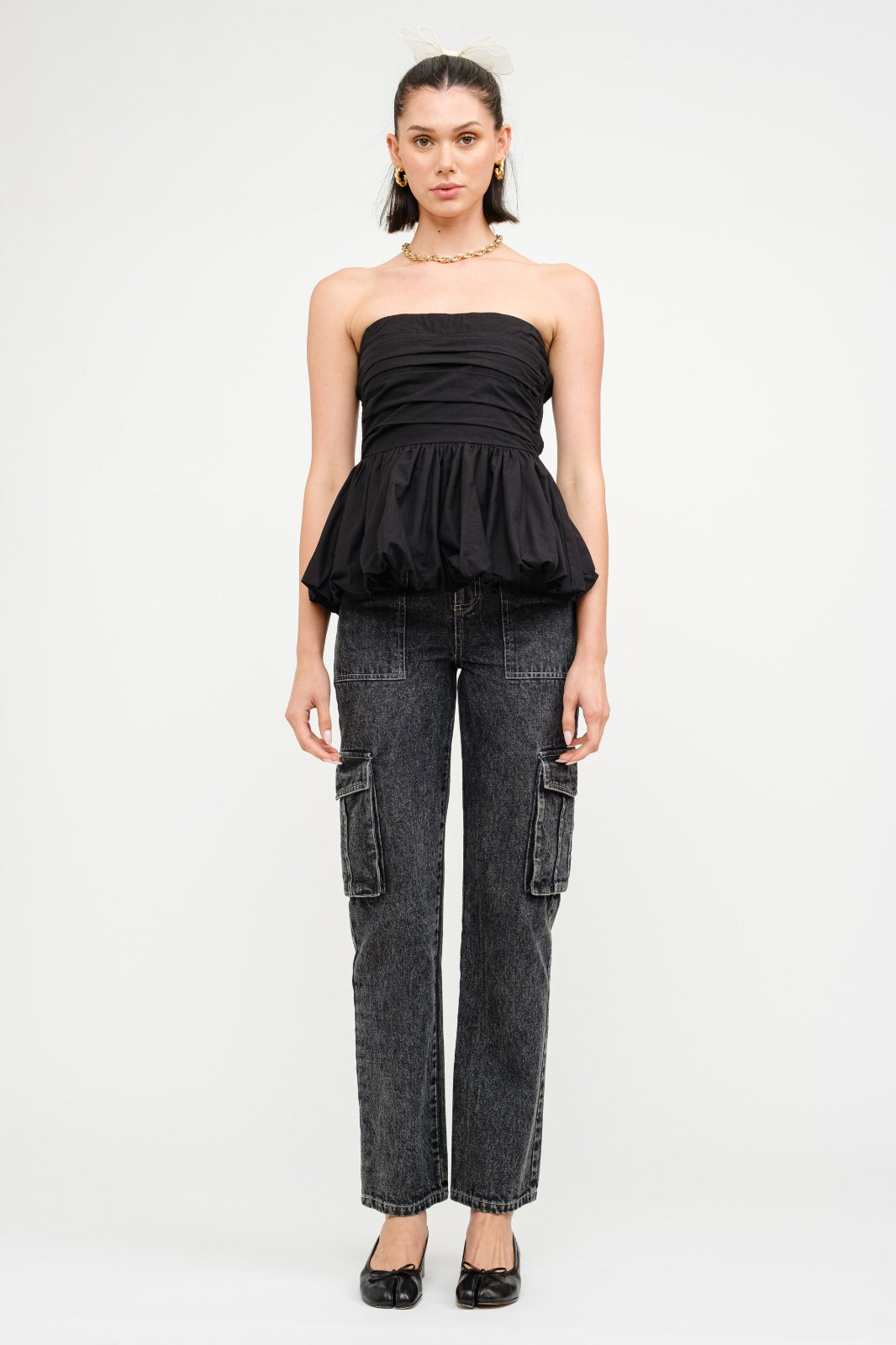 The Black Poppin Top
