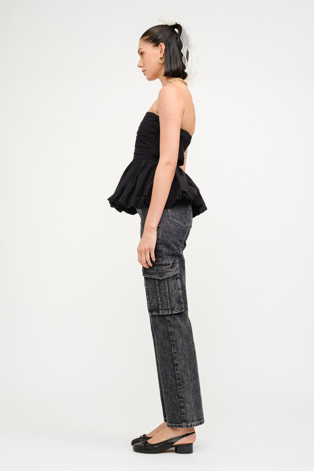 The Black Poppin Top