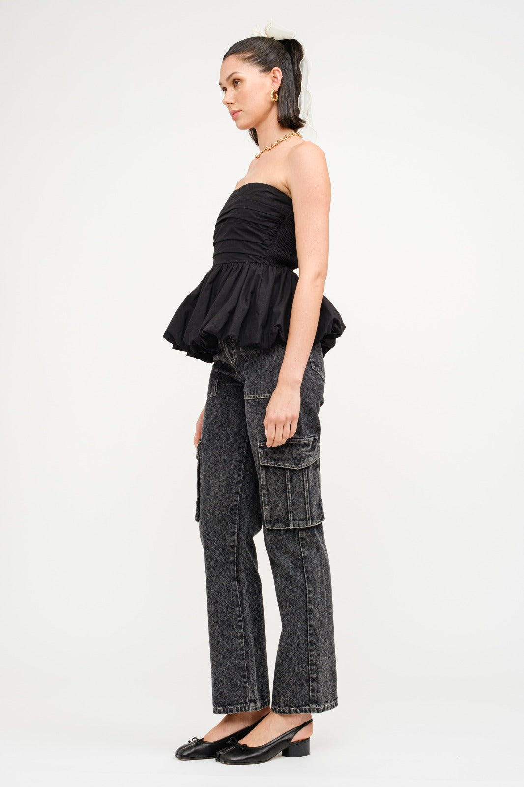 The Black Poppin Top