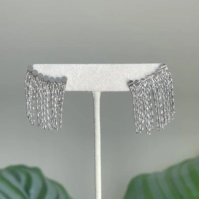 Silver Cascade Earrings