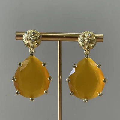 Amadea Large Mustard Earring