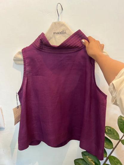 Blusa Lino Cuello Fera