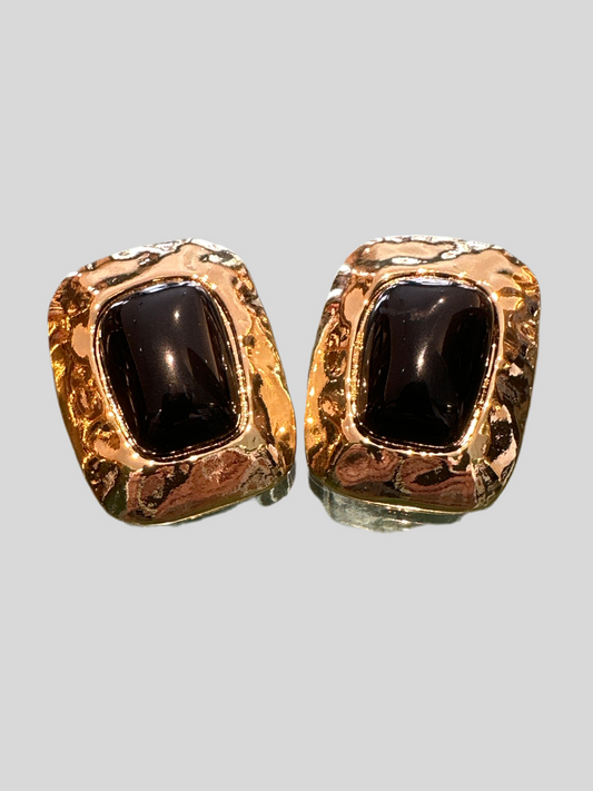 Black Stone Earing
