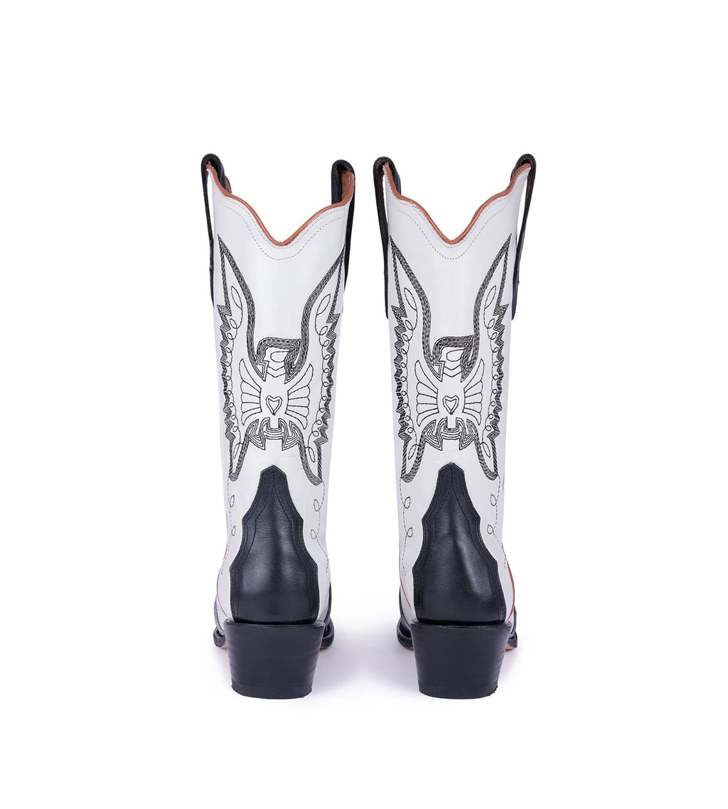 Jornada Duo Bone and Black Boots