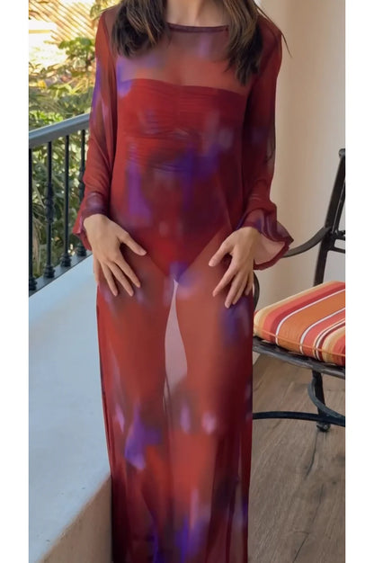 Vestido Cerdena Tinto
