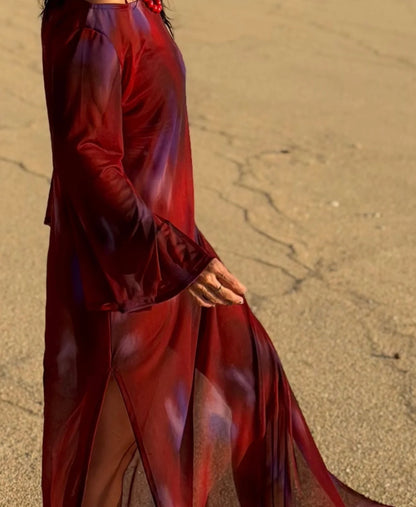 Vestido Cerdena Tinto