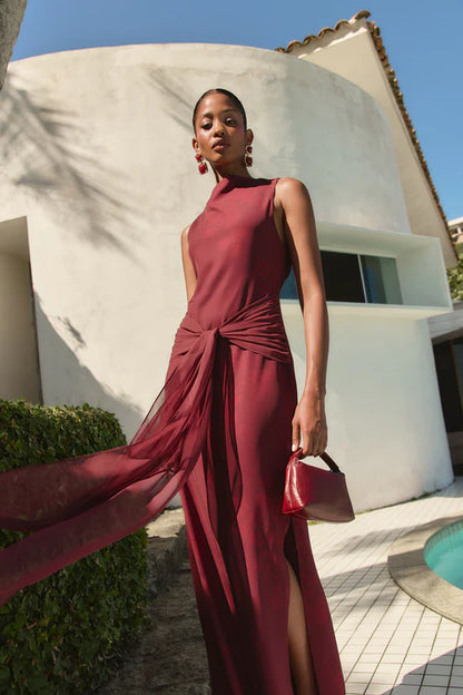 Vestido Brasilia ipe granate