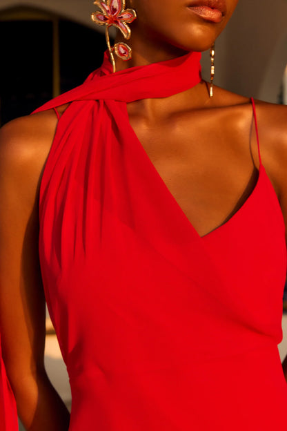 Vestido perla fresa