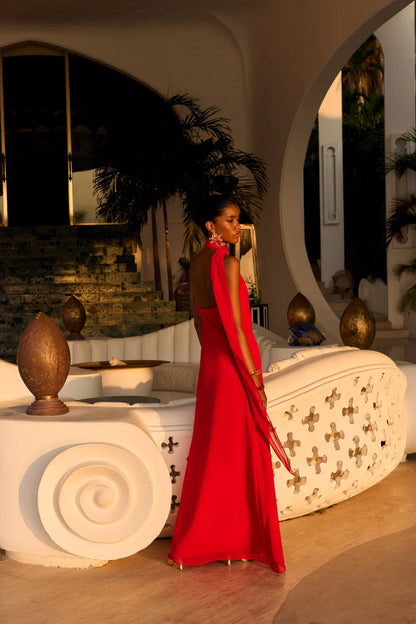 Vestido perla fresa