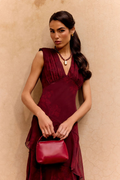 Vestido sandara ipe granate