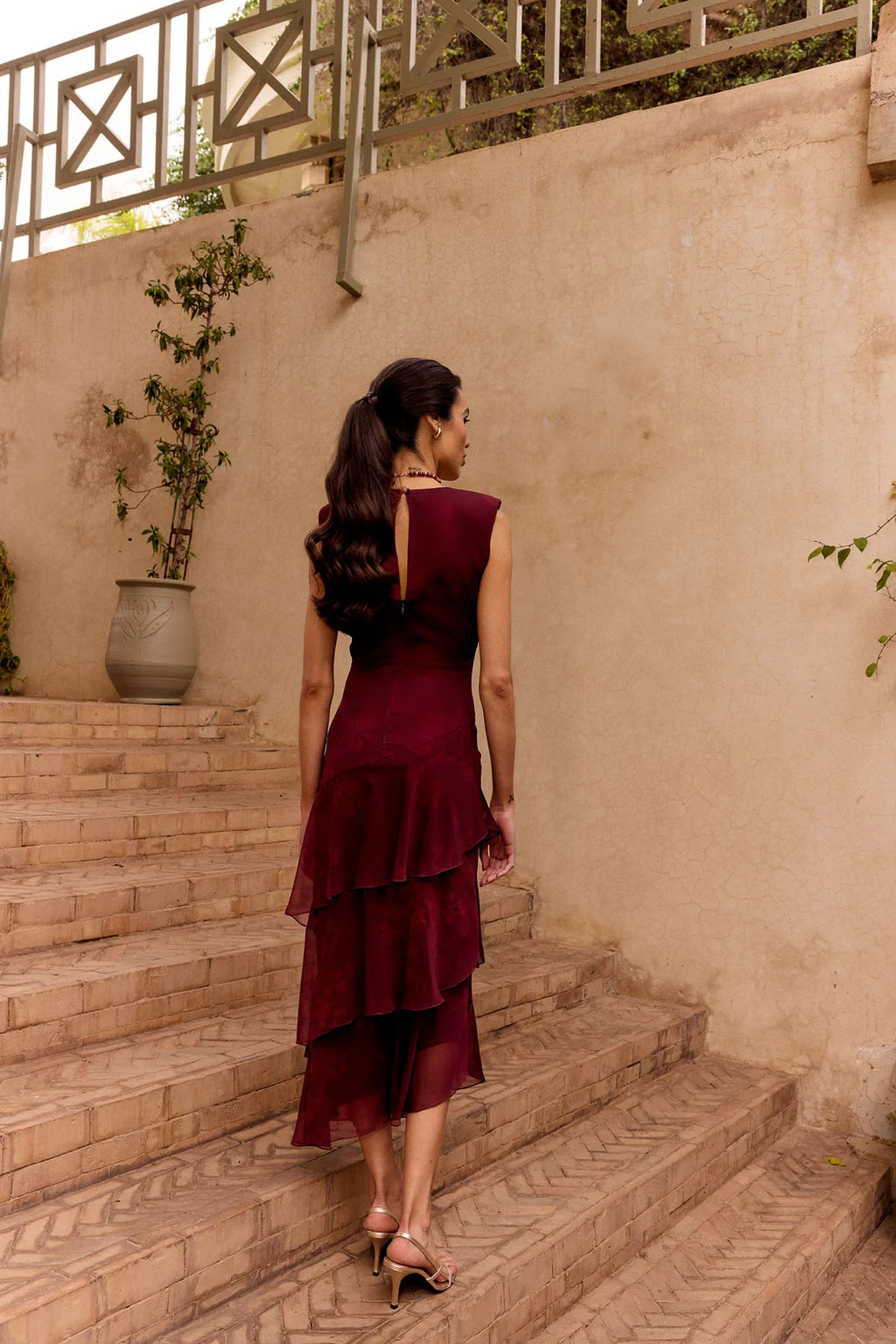 Vestido sandara ipe granate