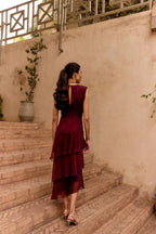 Vestido sandara ipe granate