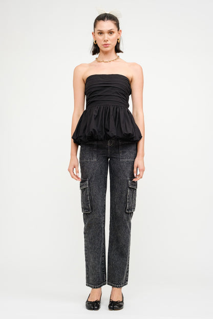 The Black Poppin Top