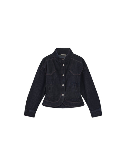 Classic Stand Denim Jacket
