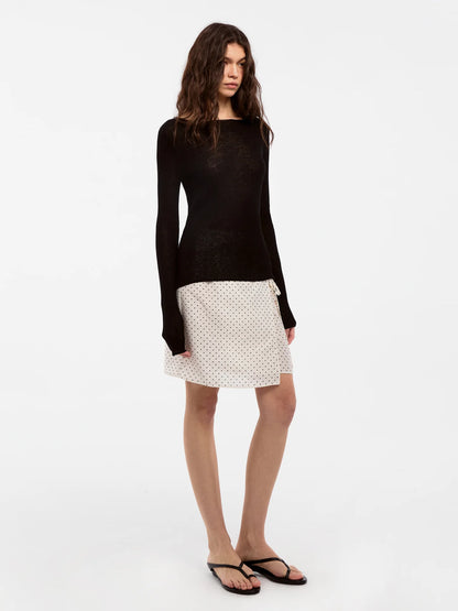 Lyocell Polka Dot Skirt