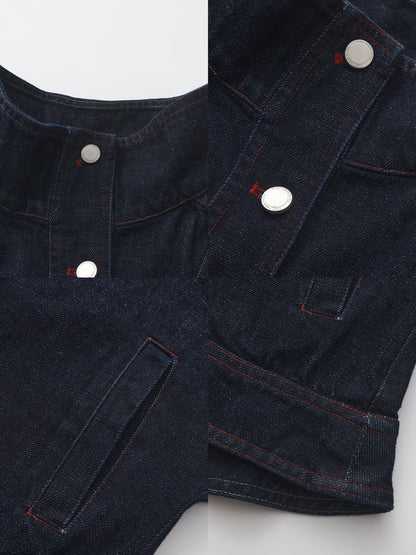 Classic Stand Denim Jacket